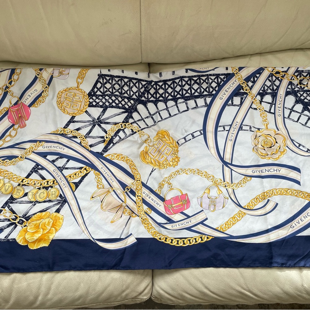 Vintage Givenchy silk head scarf